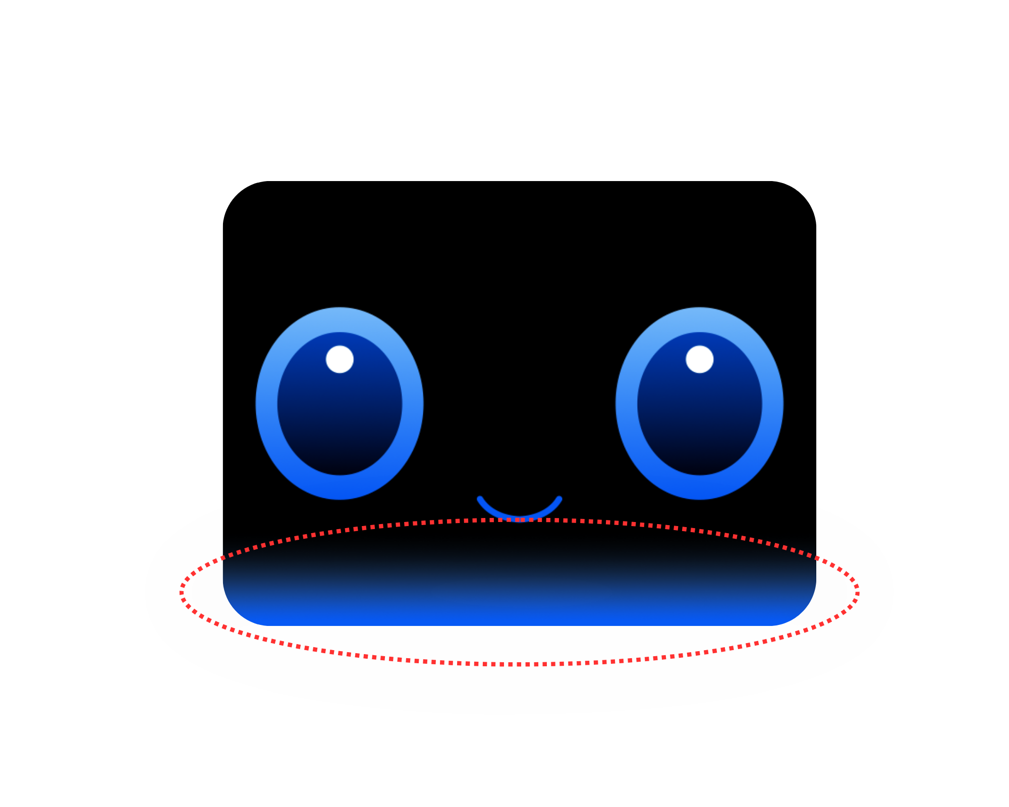 Romiが音声を認識しているときの表示